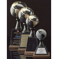 Black Genuine Marble Grand World Globe Award w/ Base (8")